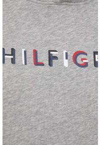 TOMMY HILFIGER - Tommy Hilfiger bluza męska kolor szary z kapturem wzorzysta. Typ kołnierza: kaptur. Kolor: szary. Materiał: bawełna, dzianina. Długość rękawa: długi rękaw. Długość: długie #5
