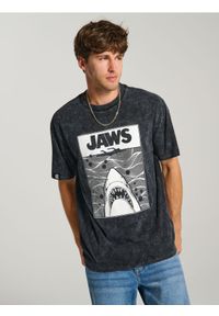 Sinsay - Koszulka Jaws - czarny. Kolor: czarny