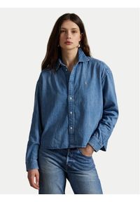 Polo Ralph Lauren Koszula jeansowa 211969457001 Niebieski Boxy Fit. Typ kołnierza: polo. Kolor: niebieski. Materiał: bawełna #1