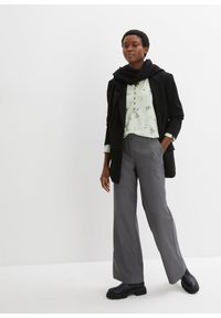 bonprix - Sweter dzianinowy z okrągłym dekoltem. Kolor: czarny. Materiał: dzianina. Długość: długie #2