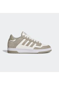 Adidas - Buty męskie ADIDAS Rapid Court Low. Kolor: biały, brązowy, wielokolorowy. Materiał: kauczuk, guma, syntetyk, materiał, zamsz. Szerokość cholewki: normalna. Sport: koszykówka