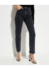 AGOLDE - Spodnie jeansowe z wysokim stanem Straight fit. Stan: podwyższony. Kolor: czarny. Styl: klasyczny #1