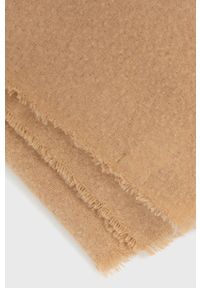 United Colors of Benetton szalik damski kolor beżowy gładki. Kolor: beżowy. Materiał: dzianina. Wzór: gładki #2