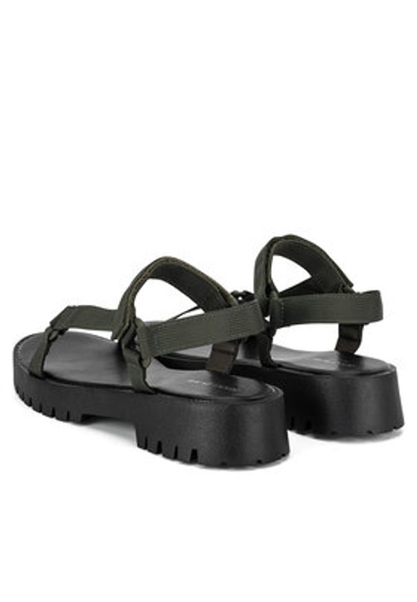 Jenny - JENNY Sandały JD23-0417-56 Khaki. Kolor: brązowy. Materiał: materiał