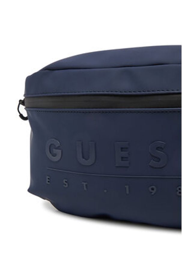 Guess Saszetka HMSOWR P5292 Granatowy. Kolor: niebieski. Materiał: skóra