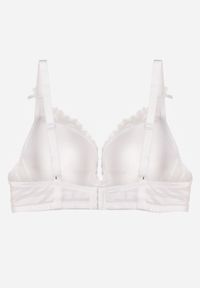 Renee - Biały Biustonosz Ozdobiony Koronką i Kokardkami Sellene. Kolor: biały. Materiał: koronka. Wzór: koronka, aplikacja #3