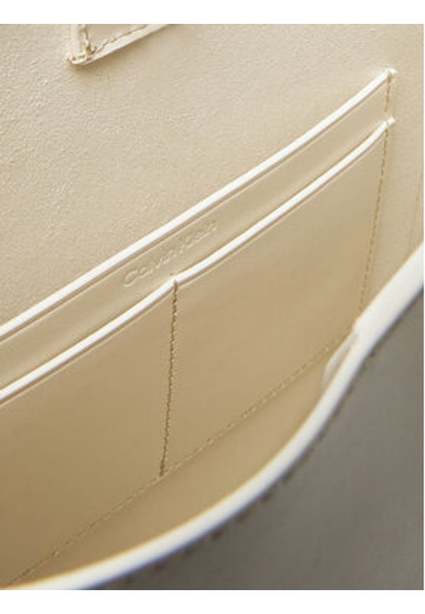Calvin Klein Torebka Line Ns Crossbody Lth Bag LV04F3005G Biały. Kolor: biały. Materiał: skórzane