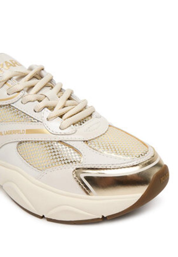 Karl Lagerfeld - KARL LAGERFELD Sneakersy KL65624M Złoty. Kolor: złoty. Materiał: skóra