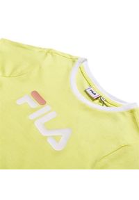 Koszulka sportowa damska Fila Salome Tee. Kolor: żółty. Materiał: bawełna. Długość rękawa: krótki rękaw. Długość: krótkie