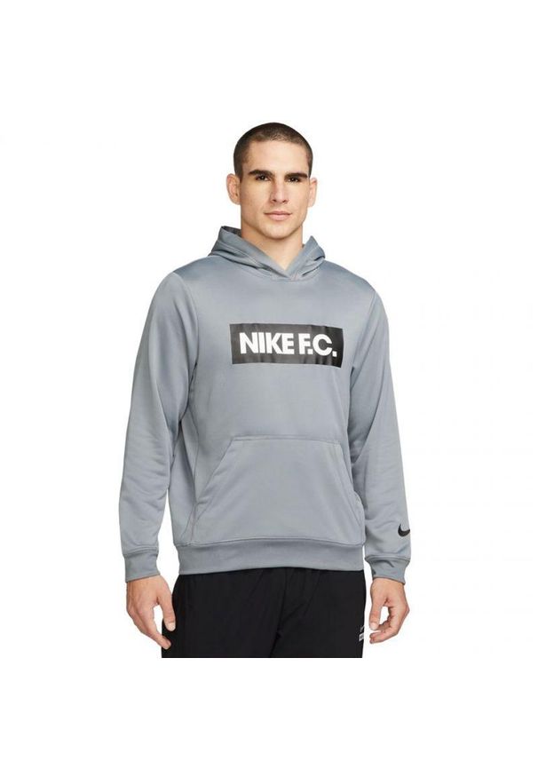 Nike - Męska Bluza Z Kapturem DF FC Libero. Typ kołnierza: kaptur. Kolor: szary