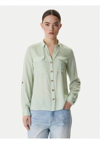 Vero Moda Koszula Bumpy 10275283 Zielony Regular Fit. Kolor: zielony. Materiał: wiskoza #1
