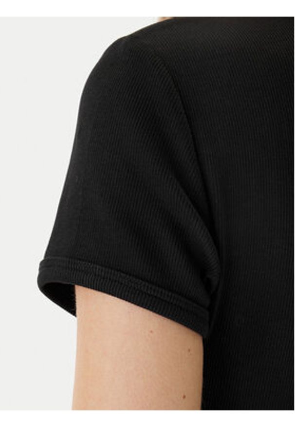 Calvin Klein Jeans Sukienka codzienna Monologo Baby LV047F241G Czarny Slim Fit. Okazja: na co dzień. Kolor: czarny. Materiał: bawełna. Typ sukienki: proste. Styl: casual