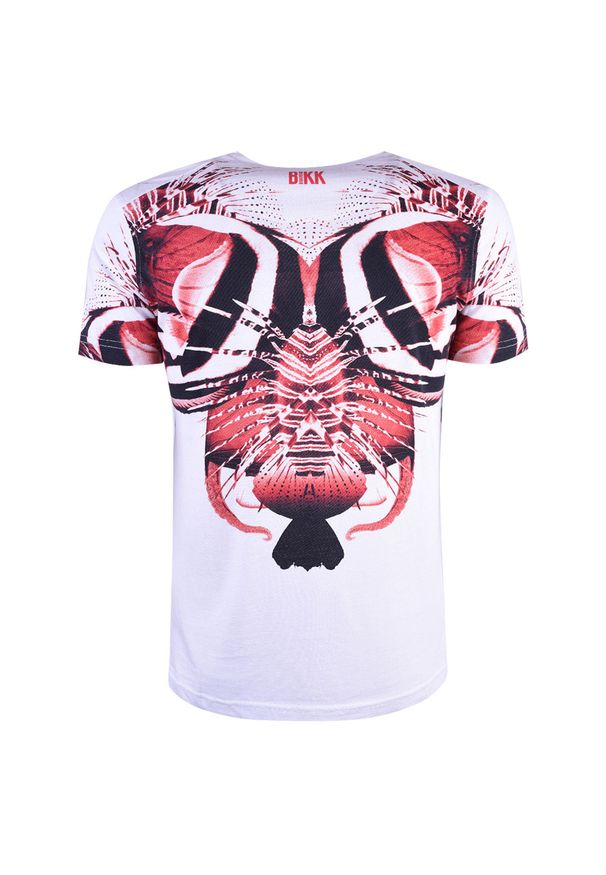 Bikkembergs T-Shirt | C 7 51S FJ M B044 | Mężczyzna | Biały, Czerwony. Okazja: na co dzień. Kolor: czerwony, biały, wielokolorowy. Materiał: bawełna. Wzór: nadruk. Styl: casual