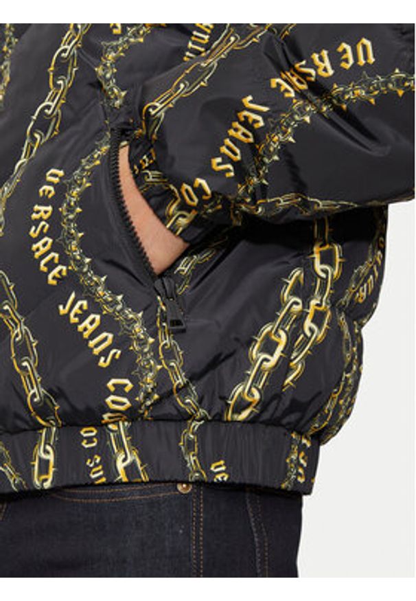 Versace Jeans Couture Kurtka puchowa 77GAUD17 Czarny Regular Fit. Kolor: czarny. Materiał: syntetyk