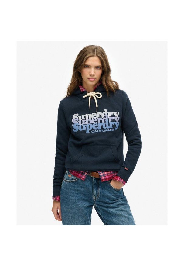 Superdry - Kaptur Warstwowy. Typ kołnierza: kaptur. Kolor: niebieski