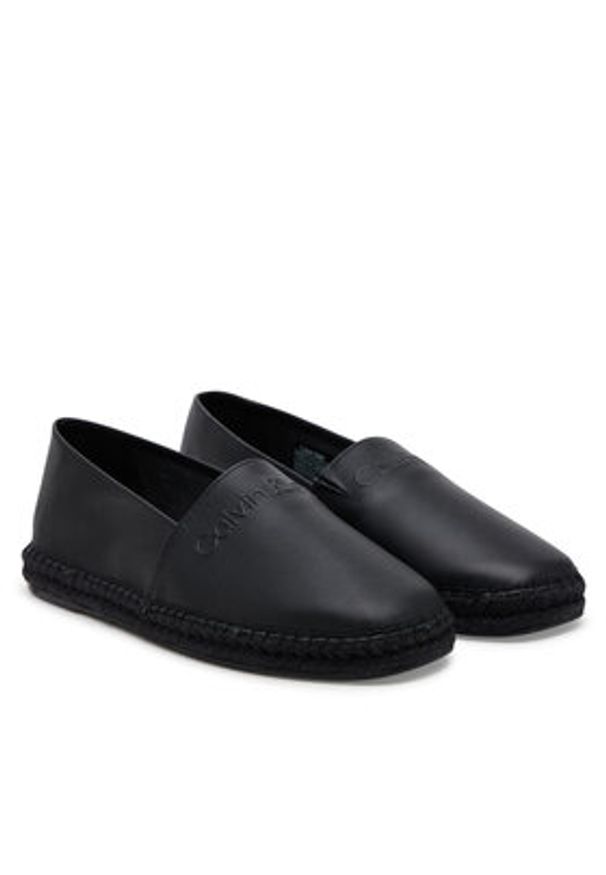 Calvin Klein Espadryle Espadrille Lth HM0HM01882 Czarny. Kolor: czarny. Materiał: skóra