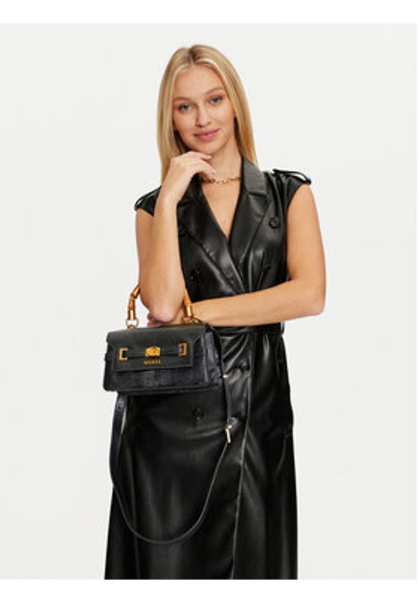 Guess Torebka HWKB95 06200 Czarny. Kolor: czarny. Materiał: skórzane