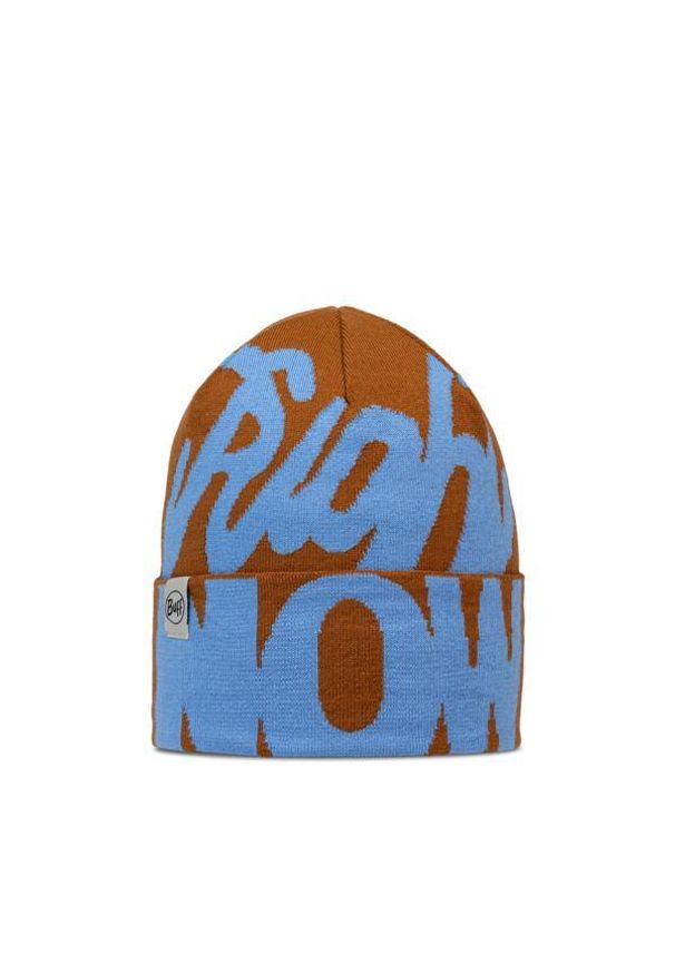 Buff - Bandana BUFF KNITTED BEANIE ERLAN WASHED. Kolor: niebieski. Sezon: zima. Styl: sportowy