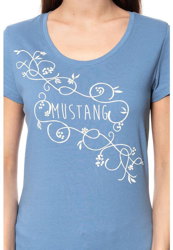 Mustang - MUSTANG T SHIRT DAMSKI Alexia C Print 1009390 5407. Wzór: nadruk