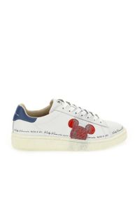 MOA Concept - MOA CONCEPT - Sneakersy z czerwoną naszywką z Myszką Miki. Nosek buta: okrągły. Kolor: biały. Materiał: guma. Wzór: aplikacja #2