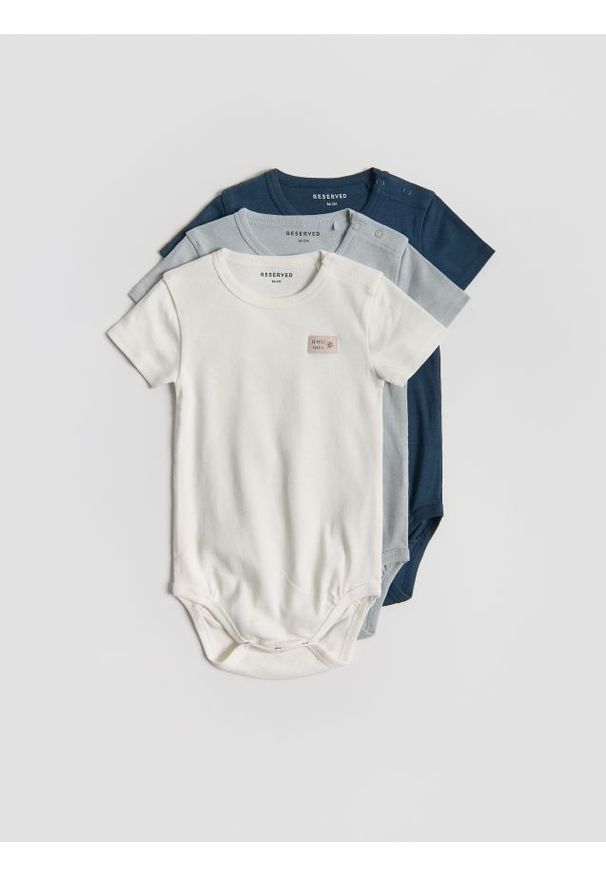 Reserved - Bawełniane body 3 pack - złamana biel. Materiał: bawełna