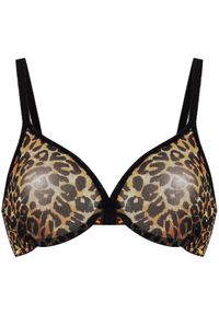 Gossard Biustonosz z fiszbiną Glossies Leopard 13101 Brązowy. Kolor: brązowy. Materiał: syntetyk