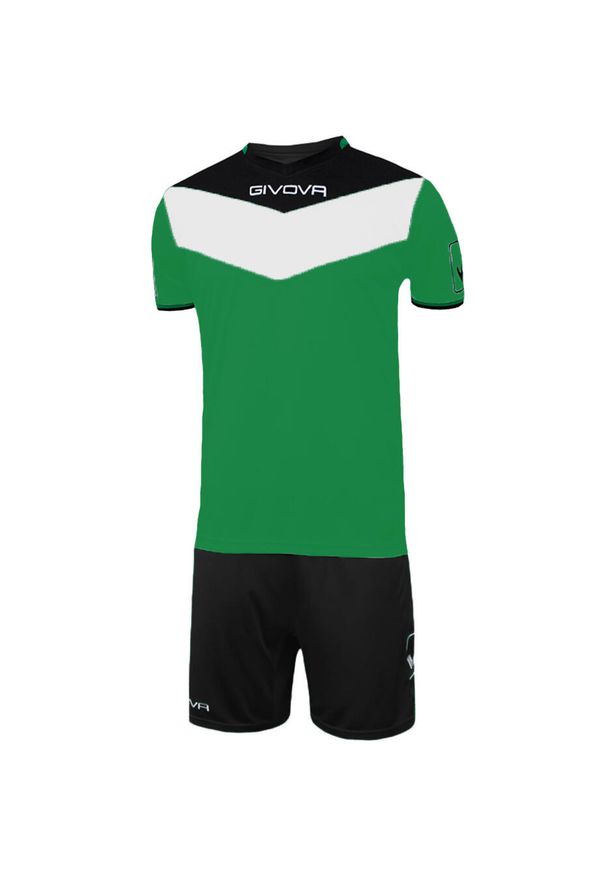 Komplet piłkarski dla dzieci Givova Kit Campo zielono-czarny. Kolor: zielony