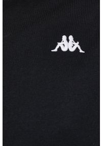 Kappa T-shirt bawełniany kolor czarny. Okazja: na co dzień. Kolor: czarny. Materiał: bawełna. Wzór: aplikacja. Styl: casual #3