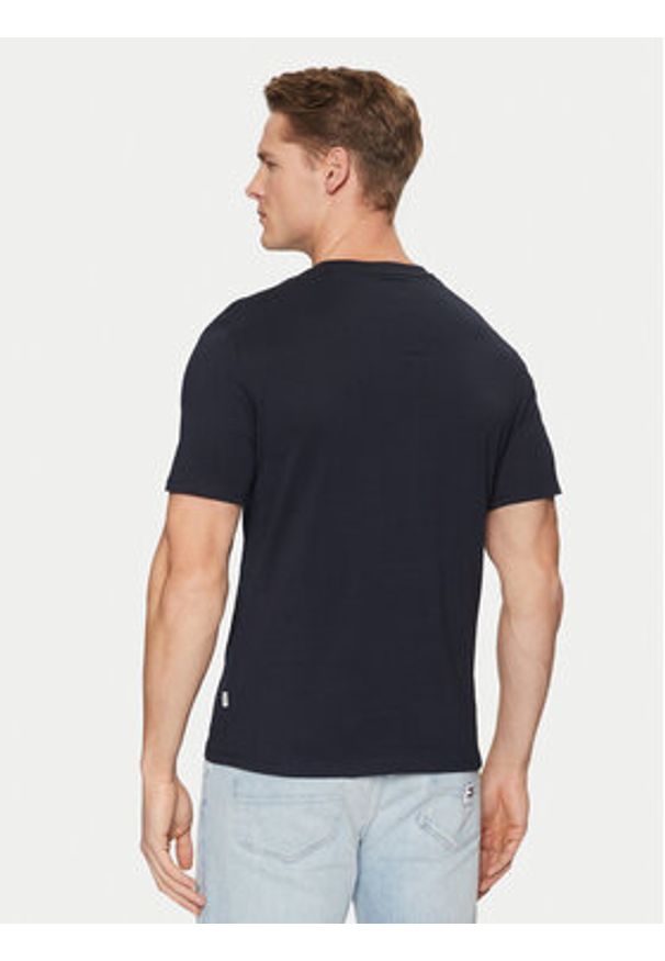 Guess Jeans T-Shirt M5RI80 K8HM0 Granatowy Slim Fit. Kolor: niebieski. Materiał: bawełna