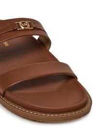 MICHAEL Michael Kors Klapki Mandy Flat Sandal 40S5MAFS2L Brązowy. Kolor: brązowy. Materiał: skóra