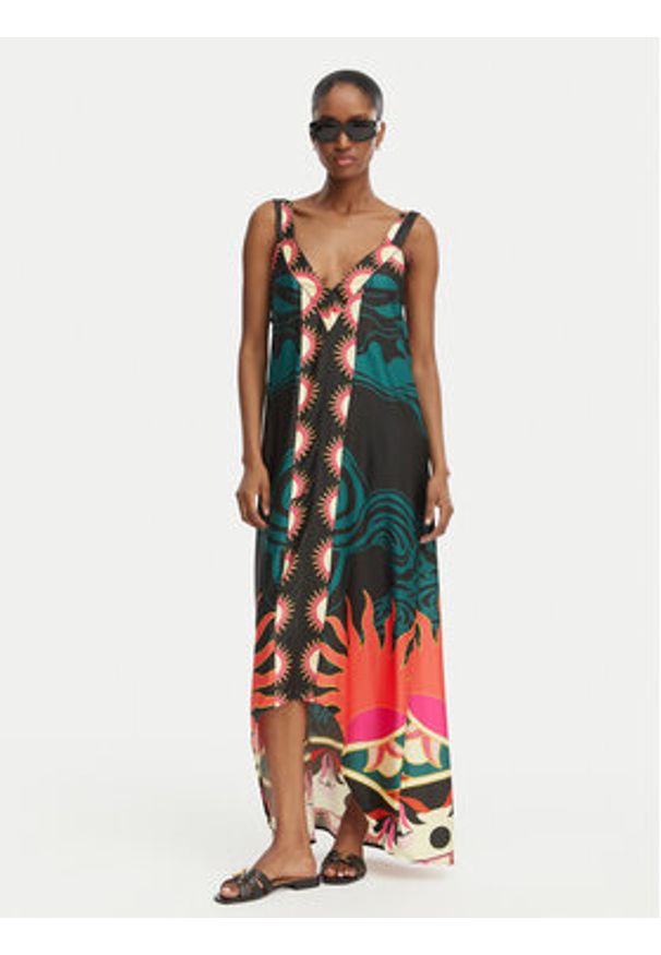 Maaji Sukienka letnia Lowry PT2309CLD004 Kolorowy Regular Fit. Materiał: wiskoza. Wzór: kolorowy. Sezon: lato