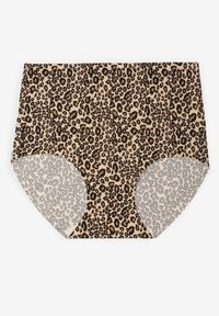 Born2be - Panterkowe Majtki Bezszwowe Typu Figi z Wysokim Stanem Doliressa. Stan: podwyższony. Kolekcja: plus size. Materiał: jeans