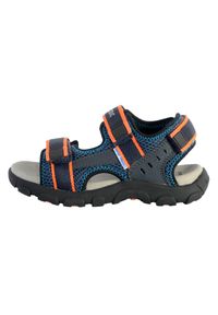 Geox - Sandały GEOX JR SANDAL STRADA A Niebieski. Kolor: niebieski, pomarańczowy, wielokolorowy. Materiał: syntetyk, skóra. Sezon: lato