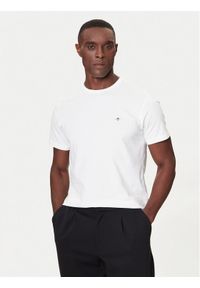 GANT - Gant T-Shirt 2004080 Biały Regular Fit. Kolor: biały. Materiał: bawełna