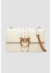 Pinko - PINKO Biała listonoszka damska Love One Classic ST.. Kolor: biały. Styl: casual, elegancki #1