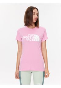 The North Face T-Shirt Easy NF0A4T1Q Różowy Regular Fit. Kolor: różowy. Materiał: bawełna