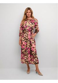 Kaffe Sukienka codzienna Dorita 10507591 Kolorowy Regular Fit. Okazja: na co dzień. Materiał: wiskoza. Wzór: kolorowy. Typ sukienki: proste. Styl: casual #1