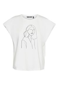 Vero Moda T-Shirt 10298088 Biały Box Fit. Kolor: biały. Materiał: bawełna #5