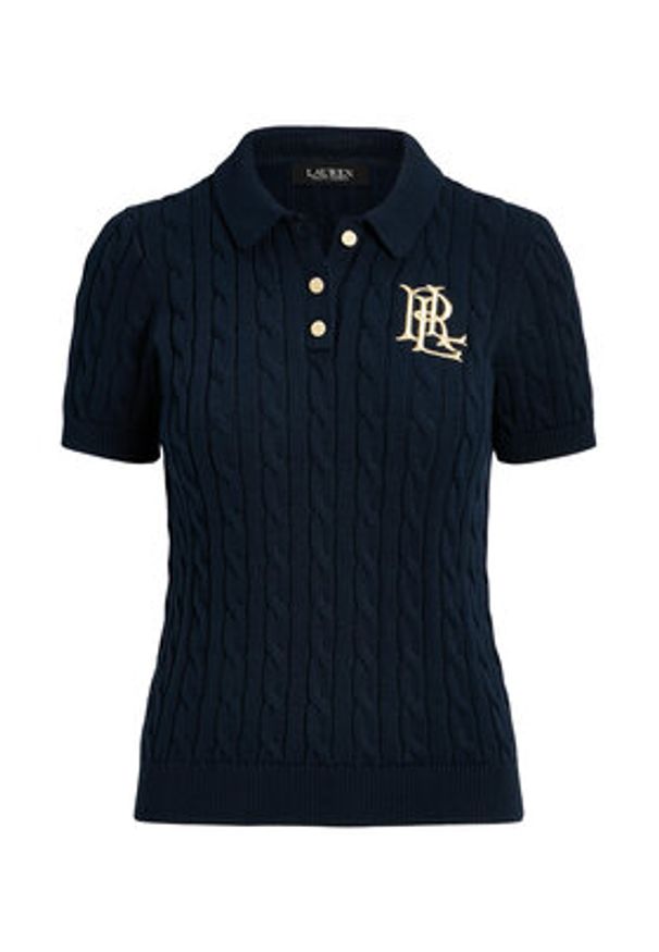Lauren Ralph Lauren - LAUREN RALPH LAUREN Sweter 200932224002 Granatowy Slim Fit. Kolor: niebieski. Materiał: bawełna