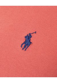 Ralph Lauren - RALPH LAUREN - Czerwona koszulka Custom Fit. Okazja: na co dzień. Typ kołnierza: polo. Kolor: czerwony. Materiał: jeans, bawełna, prążkowany. Wzór: haft. Styl: casual #2