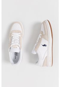 Polo Ralph Lauren buty Polo Crt kolor biały 809834463002. Nosek buta: okrągły. Zapięcie: sznurówki. Kolor: biały. Materiał: guma #5