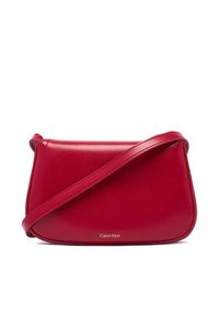 Calvin Klein Torebka Ck Flap Camera Bag LV04F3421G Bordowy. Kolor: czerwony. Materiał: skórzane #3