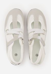 Renee - Szare Tenisówki Sneakeriny z Siateczki z Zapięciem na Rzep Vianate. Okazja: na co dzień. Zapięcie: rzepy. Kolor: szary. Materiał: skóra, koronka. Styl: casual #8