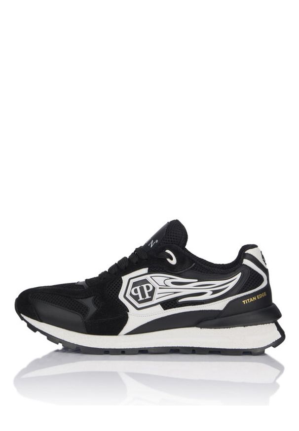Philipp Plein - PHILIPP PLEIN Sneakersy SAFS MSC4074 PLE022N Czarny. Kolor: czarny. Materiał: materiał