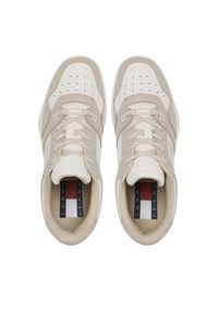 Tommy Jeans Sneakersy Basket Leather EM0EM01165 Beżowy. Kolor: beżowy. Materiał: skóra #2