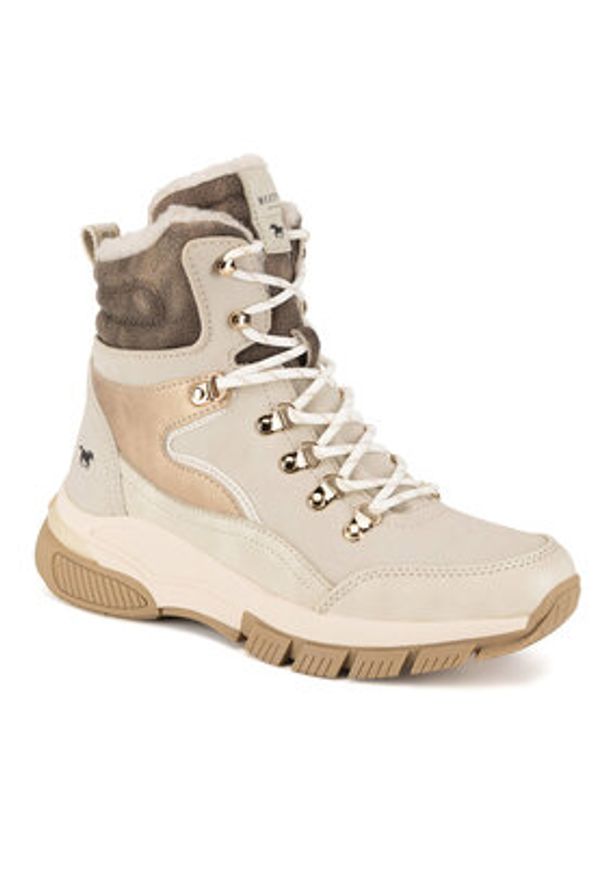 Mustang Trzewiki 1481-605 Beżowy. Kolor: beżowy. Materiał: skóra