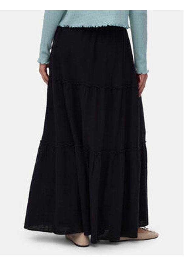 Vero Moda Spódnica maxi Keeley 10316487 Czarny Regular Fit. Kolor: czarny. Materiał: bawełna