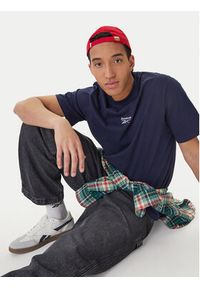 Reebok T-Shirt Branagan RK25561CCM Granatowy Regular Fit. Kolor: niebieski. Materiał: bawełna #3