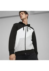 Bluza sportowa męska Puma Power Colorblock. Typ kołnierza: kaptur. Kolor: czarny. Styl: sportowy