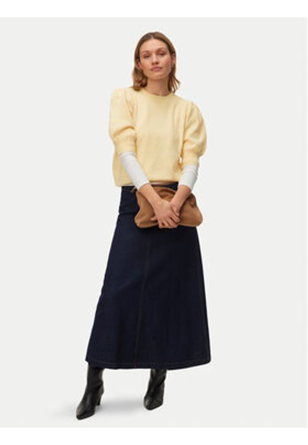 Vero Moda Sweter Doffy 10278313 Żółty Regular Fit. Kolor: żółty. Materiał: syntetyk